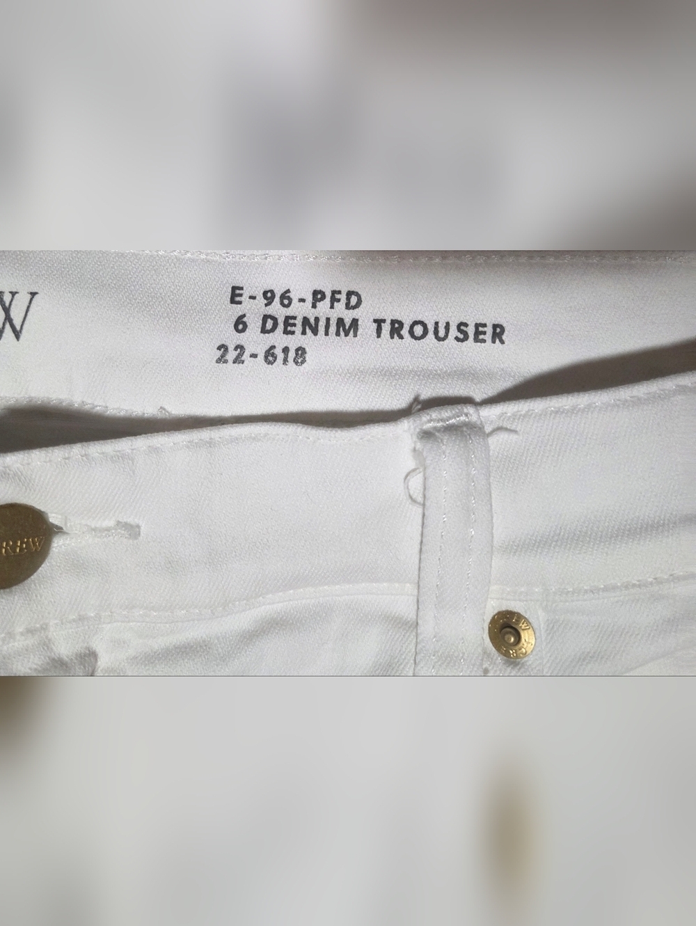 J Crew High Rise Wide Leg Denim Trouser White Size 32 Petite - Picture 6 of 10